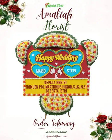 Papan Bunga Pernikahan Limau Sundai